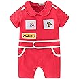 stylesilove Baby Boy Short Sleeves Chic Car Racer Cotton Romper Halloween Baby Boy Clothes