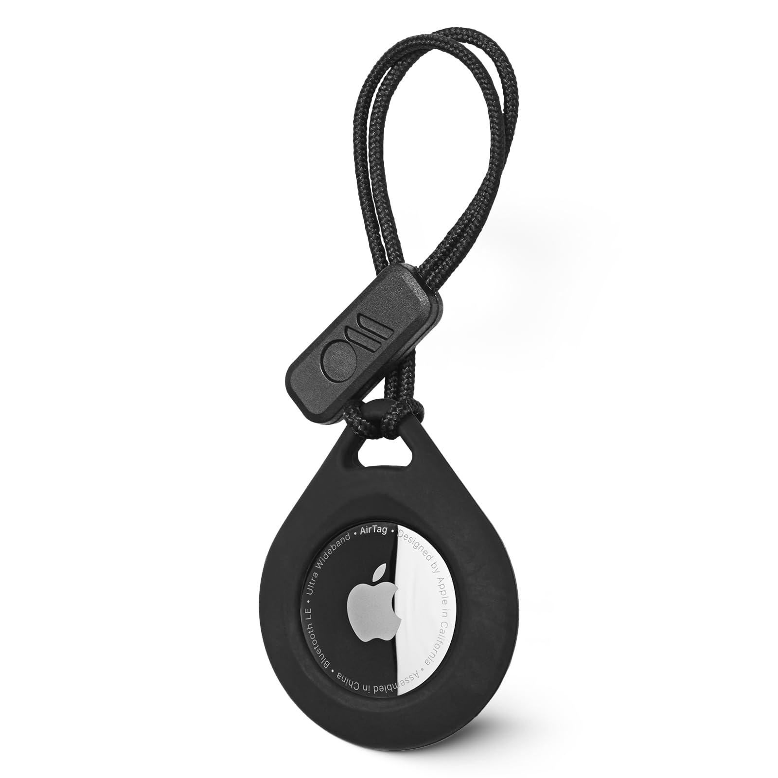 CASE-MATE Tough Sport Lanyard protective cover compatible with Apple Air-Tag holder [Scratch-resistent Air-Tag accessory | Shockproof | Modern designed Air-Tag case] - Black — image 1