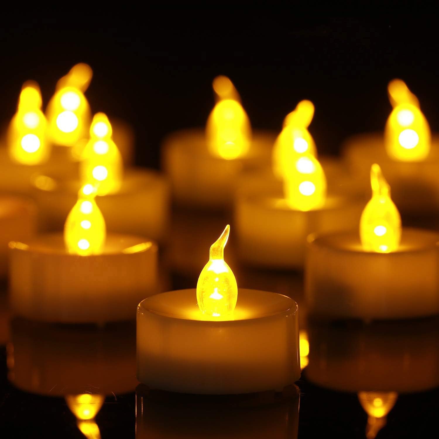 VETOUR LED Tea Lights Candles丨24 Pack Realistic Battery Operated Tea Light丨Long Lasting Flickering Tealights Electric Candles Ideal for Christmas Holiday - Image 4