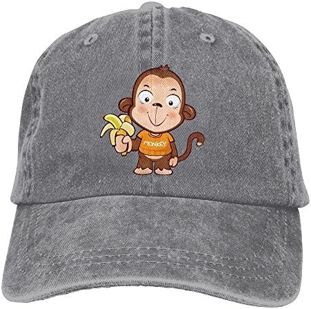 Oopphhggsa Unisex Monkeys Eat Bananas Low Profile Boater Ash