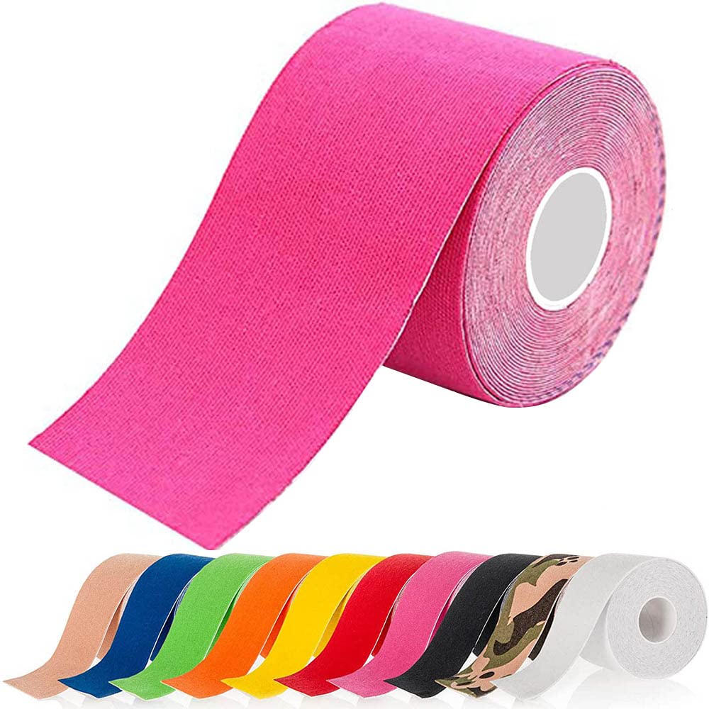 Kinesiology Tape | Sports Tape 5m x (2.5/3.8/5/7.5) cm Roll of Elastic Muscle Support Tape for Exercise &Injury Recovery