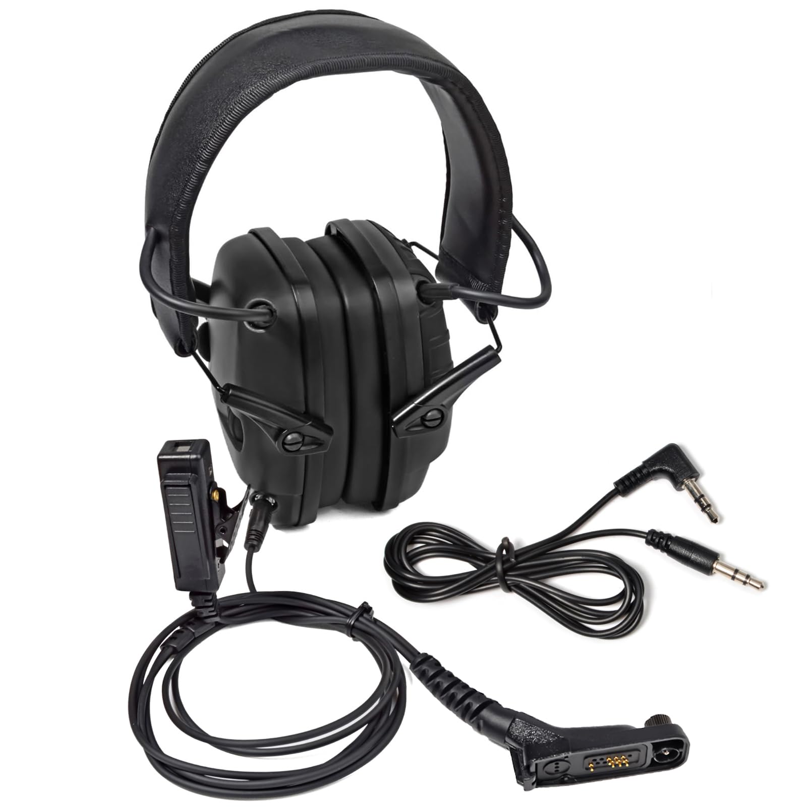 HYS Noise Cancelling Overhead Earpiece Radio Headset Compatible for Motorola DP4400 DP4401 DP4600 DP4800 DP4801 Walkie Talkie