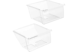 YILISAWIN [2 Pack] 2188656 (Upper) & 2188664 (Lower) Upgraded Crisper Bin Refrigerator Drawers,Compatible With Whirlpool Refrigerator,Kenmore Refrigerator Drawer,WP2188656 Fridge Drawer Humidity Control