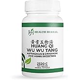 Health Herbal - HH2320C Huang Qi Wu Wu 黄芪五物汤/Astragalus & Cinnamon Five Herbs Decoction, 100 Capsules/Bottle, 2 Bottles