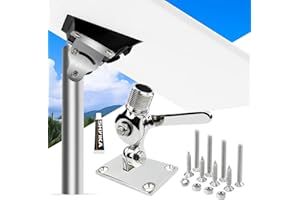 VORNALEX Full Stainless Steel Starlink Gen3 Mount with Adapter for Yacht Ship RV Marine, 316 Stainless Steel Base, Starlink Mounting Kits Gen3, Marine Antenna Mount (Ratchet Base)