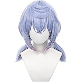 maysuwell Anime/Game Sigewinne cosplay wig Purple Blue wigs with Two Ponytail Long Straight wig for Women Halloween,Christmas,Daily Fashion Comic con,Party