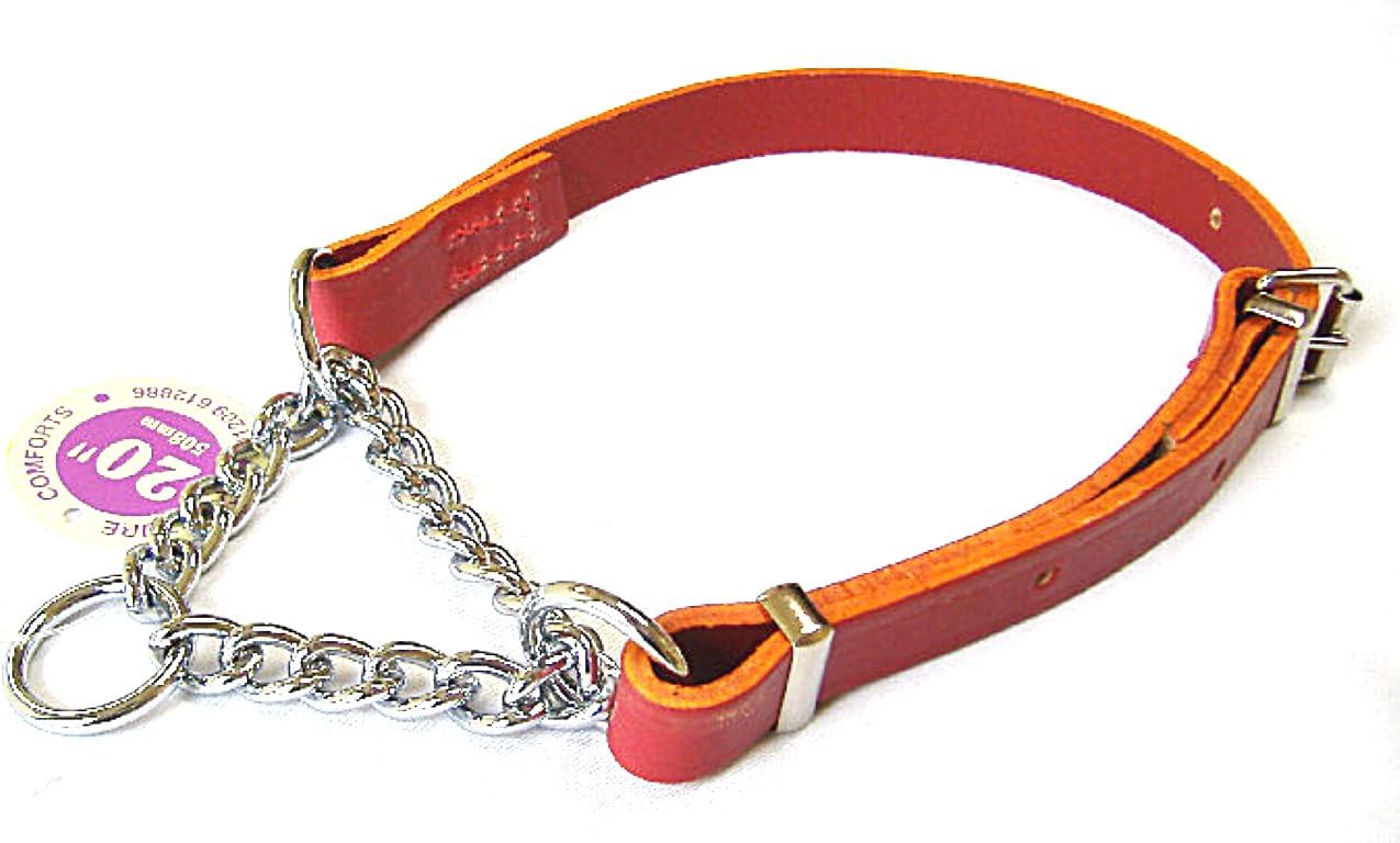 leather half check collar