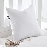 MIULEE Feather Pillow Insert 30x30, Decorative Down Feather Fluffy Throw Pillow Cotton Fabric for Living Room Sofa Bed