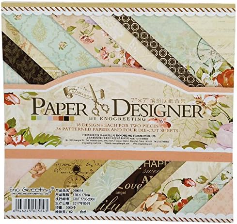 Misscrafts Origami Paper 7x7-Inch Single Side Patterened 40 Sheets for Folding Paper Craft Art Decoration (Style 014)