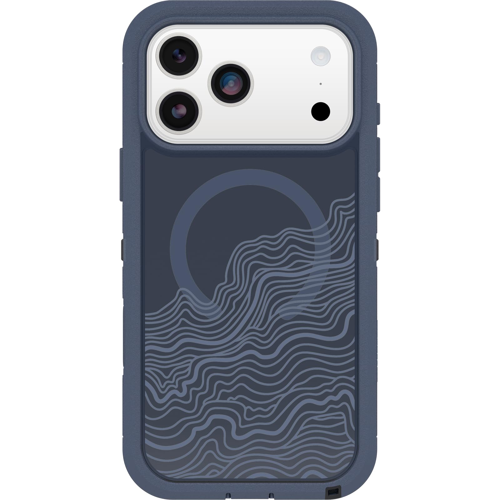 Photo 1 of OtterBox iPhone 17 Pro Max Defender Series Pro XT Clear Case - Offgrid - Blue - Tough, Rugged & Durable iPhone Case, Snaps on MagSafe