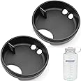 LUTQ Silicone Splashguard for Nalgene, Splashguard Lid Wide Mouth for Nalgene Splash Guard 32 oz 53mm Wide Mouth Water Bottle Accessories, for All Wide-Necked Bottles with 53 mm Opening