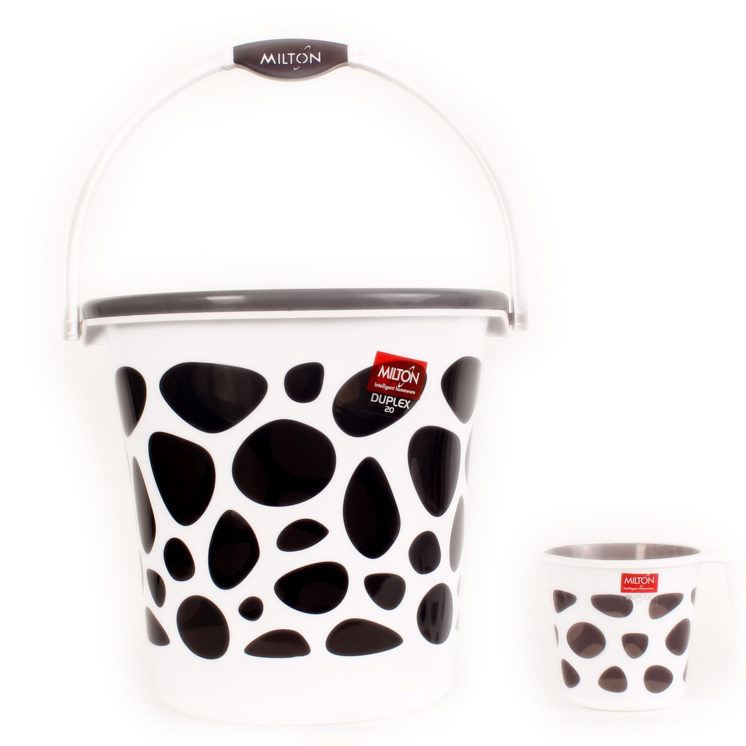 MILTON Plastic Duplex Bucket With Mug, Grey, 25 L Amazon.in Home