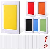 TaoBary 18 Pcs Baby Inkless Handprint and Footprint Kit with 6 Safe Hand and Foot Ink Pad Clean Touch Dog Paw Print Stamp Kit 8 Cards for Newborn Registry Dog Nose Paw Baby Shower Gift(Large)