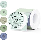 MUNBYN 2 Inch Circle Thermal Labels, Multicolor Thermal Label Stickers for Custom Logo, Candle, 150 Sheets/1 Roll