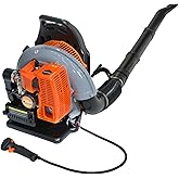 RIDALIYA 63CC Gas Leaf Blower, 3.2HP Backpack Blower with 660 CFM Air Volume and 200 MPH Wind Speed, Powerful 2-Stroke Engine for Heavy-Duty Lawn, Yard, and Parking Lot Cleanup