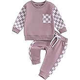 BeQeuewll Baby Girl Easter Outfit Happy Easter Sweatshirt Jogger Pants Infant Toddler Girls Pink Outfits Set