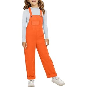 Girls Overalls Loose Sleeveless Wide Straight Leg Rompers Comfy Jumpsuit | Girls Jumpsuit, Casual Sleeveless Elastic Waist Ju