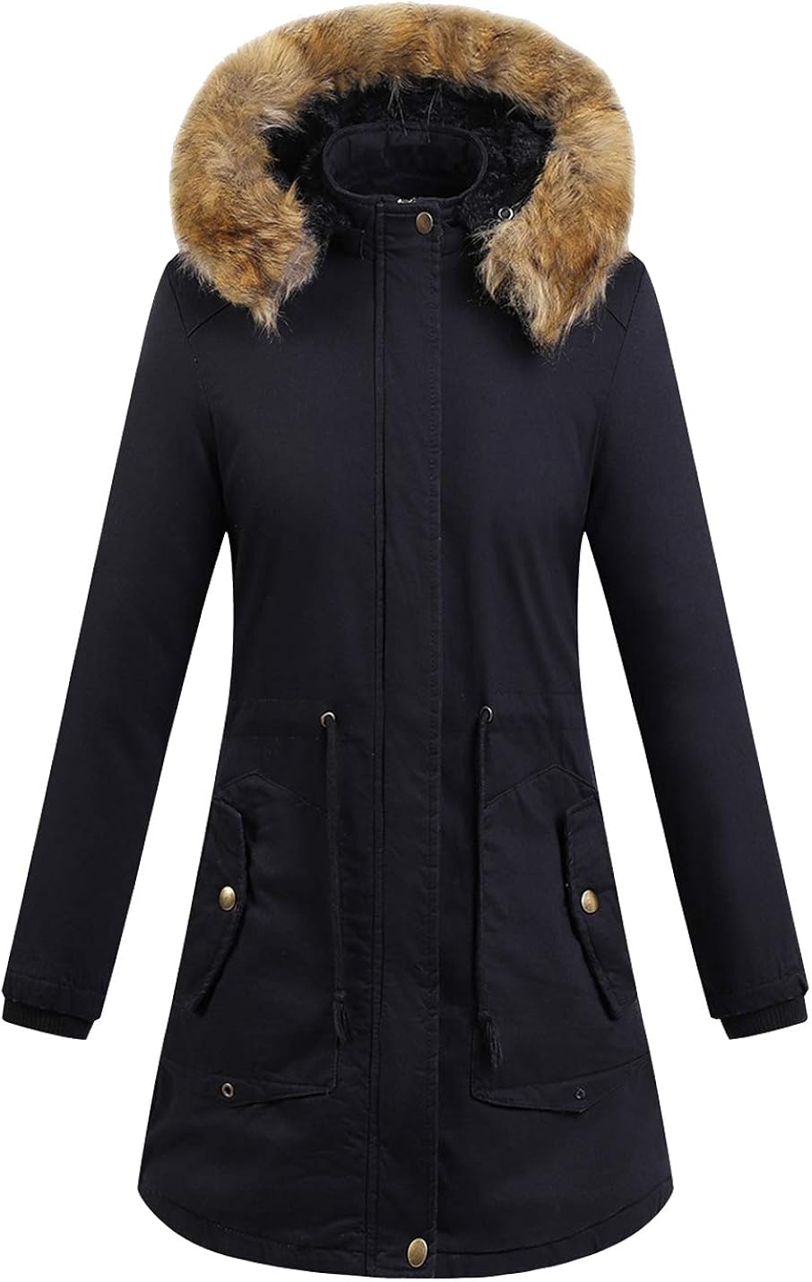 women's fleece lined winter coats