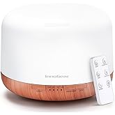 InnoGear 500ml Essential Oil Diffuser for Home Cool Mist Humidifier, Yellow | Aromatherapy, Remote Control, Ultrasonic, Run up to 18hrs, Adjustable Timer, 7 Colors, Large Room, Automatic Shut-Off, Quiet