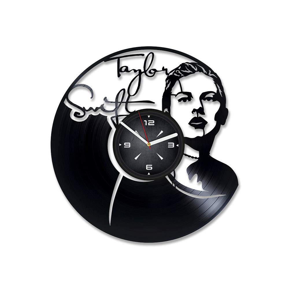 Taylor Swift Vinyl Record Wall Clock Decor For Bedroom Living Room Kids Room Gift For Children Him Or Her Christmas Birthday Holiday
