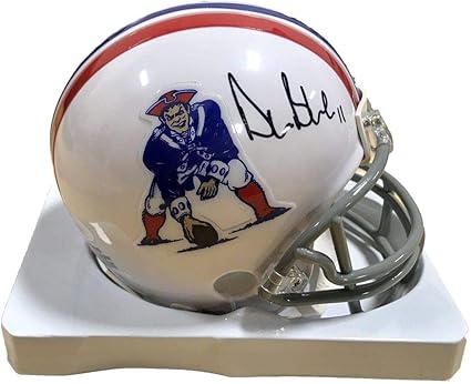 Amazon Com Drew Bledsoe New England Patriots Signed Throwback Mini Helmet Jsa Autographed Nfl Mini Helmets Sports Collectibles