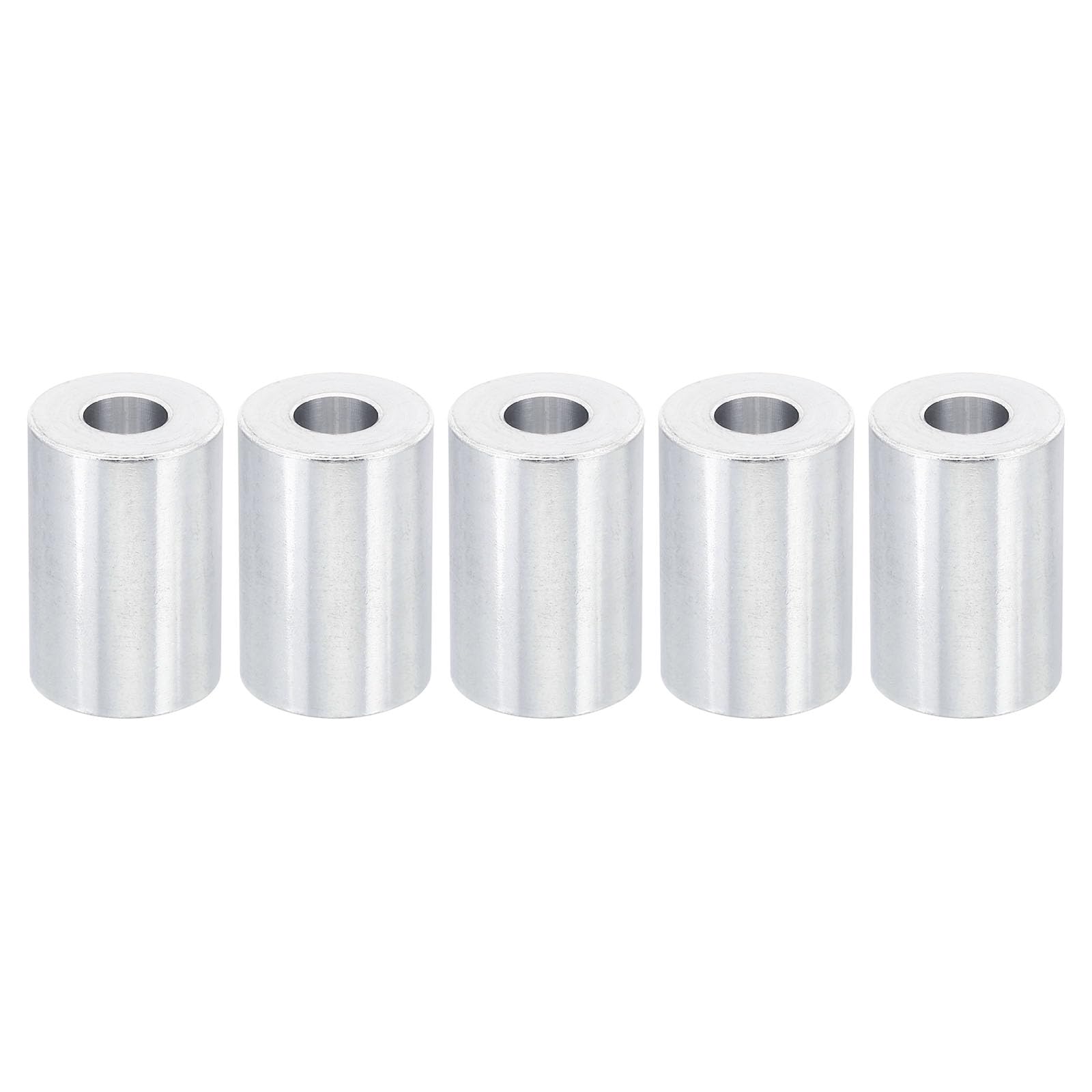 PATIKIL M8 Aluminum Spacers, 5Pcs Metal Spacer Aluminum 8.5mm ID x 20mm OD x 30mm L Aluminum Spacer Screw Standoff Round for 5/16" or M8 Screw Bolts
