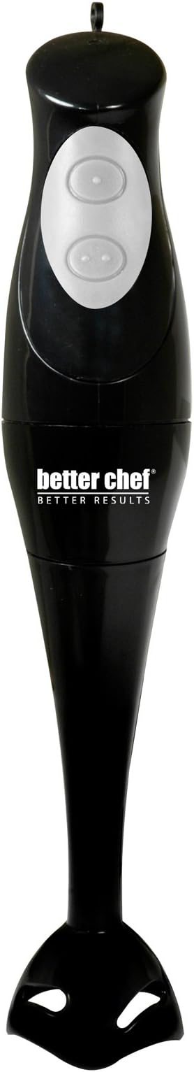 Better ChefBasic Immersion Hand Blender | 2-speeds | Stainless Steel Blade | 200-watt Motor (Black)