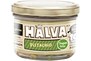 Halva Kingdom Open Sesame Sugar Free Halva Vegan Dessert | Healthy Ingredients, Gluten Free, Kosher Certified Jar (PISTACHIO SUGAR FREE)