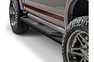 APS Stainless Steel Off-Road Steps Armor Compatible with Ford F150 2015-2024 SuperCrew Cab & F150 Lightning 2022-2024 & F-250 F-350 Super Duty 2017-2024 Crew Cab (Nerf Bars Side Steps)