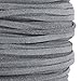 TamBee 2.6mm Leather String Cord Flat Leather Cord for Jewelry Making Elastic Leather Laces for Crafts, Leather Shoe Lace, Arts & Crafts 100 Yards (Dark Grey)