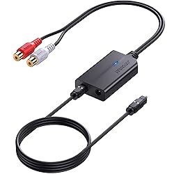 AUTOUTLET 192kHz Optical to RCA Converter DAC