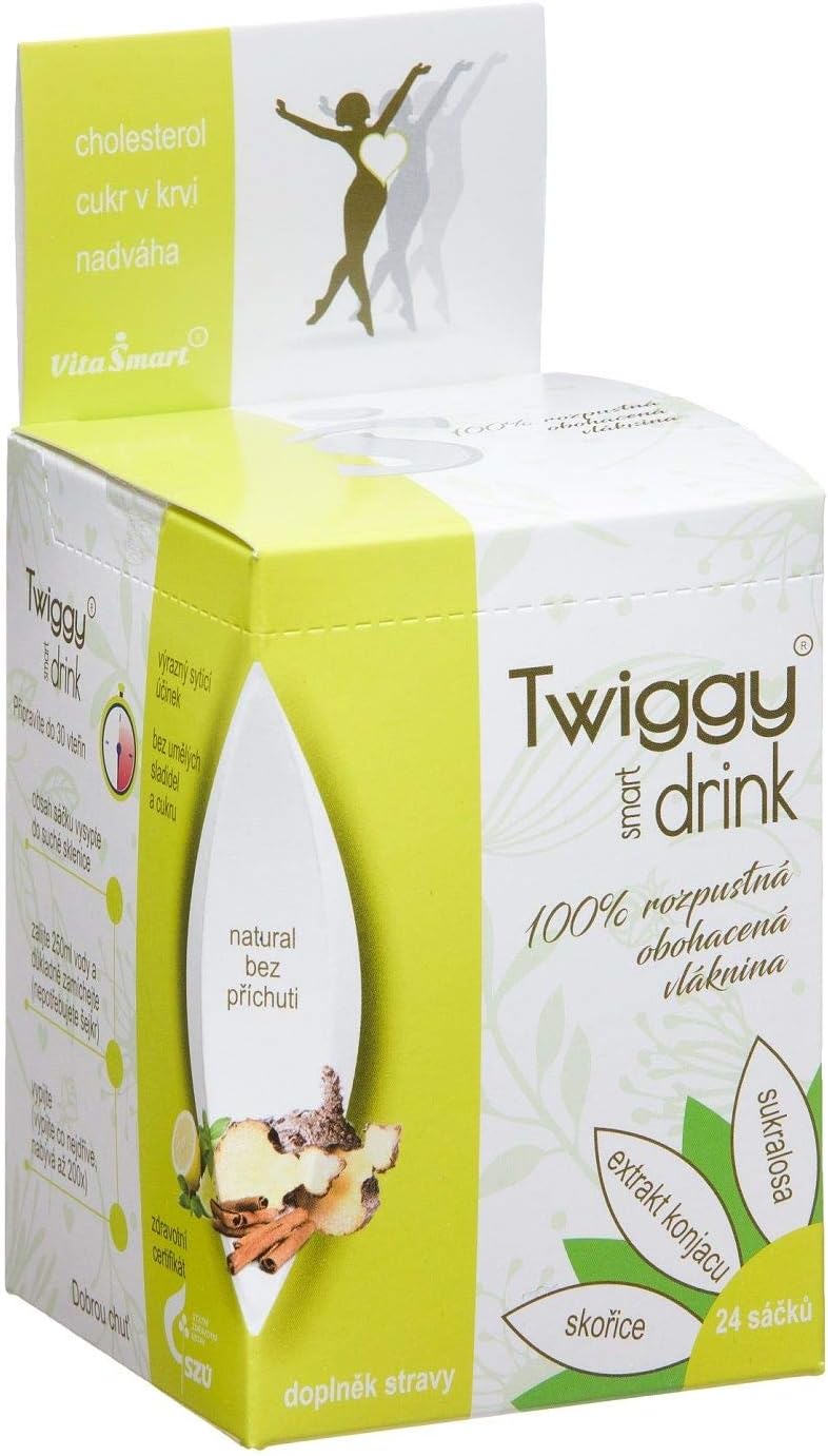 Twiggy | Appetite Suppressant Weight Loss Drink with 4500mg Glucomannan and Strong Cinnamon | natural (24 sachets)