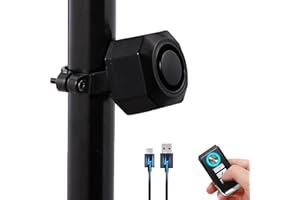 Mengshen Rechargeable Bike Alarm with Remote Control Wireless Anti-Theft Burglar Siren Motion Sensor 110 dB Waterproof Suitab