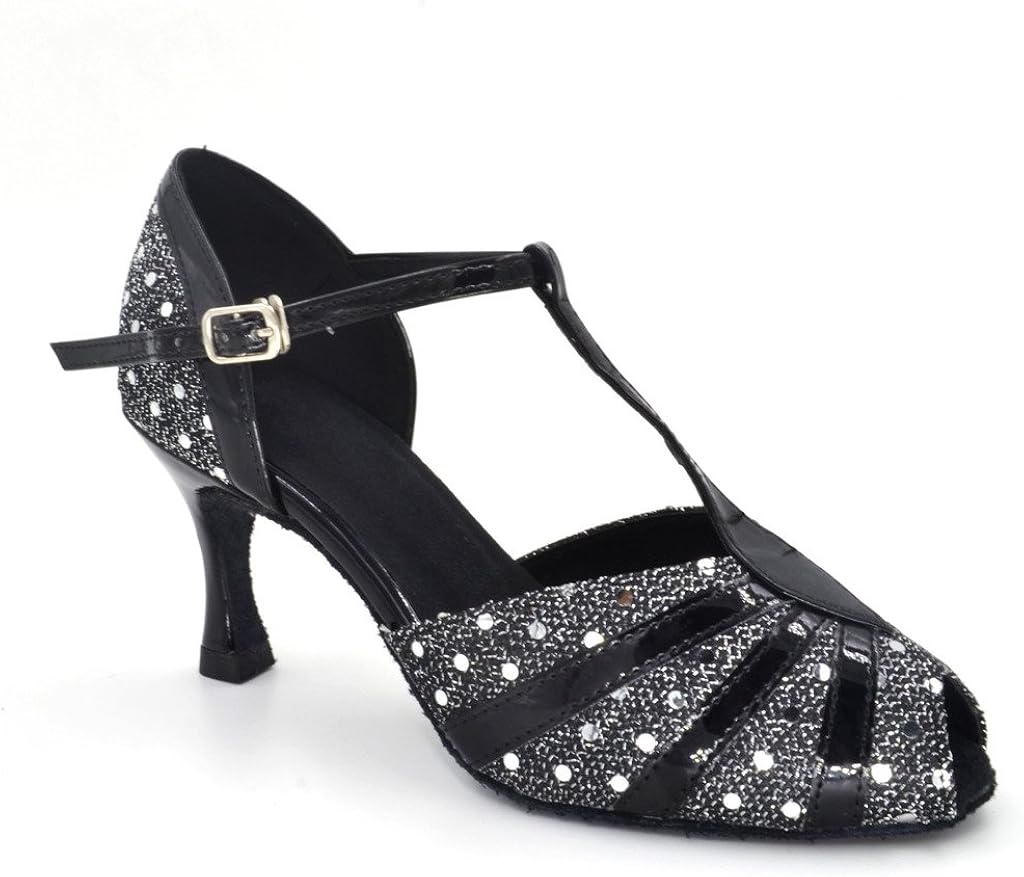 misu Women�s Peep Toe Sandals Latin Salsa Tango Practice