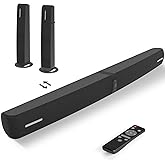 Assistrust Sound Bar for Smart TV, 90W Soundbar with Bluetooth/ARC/Optical/AUX Connect, Auto Volume Boost, 3 Equalizer Modes, 2 in 1 Detachable Soundbar for TV for TV/PC/Gaming/Projectors(1-Piece)
