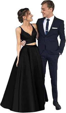 2 piece long prom dresses 2019