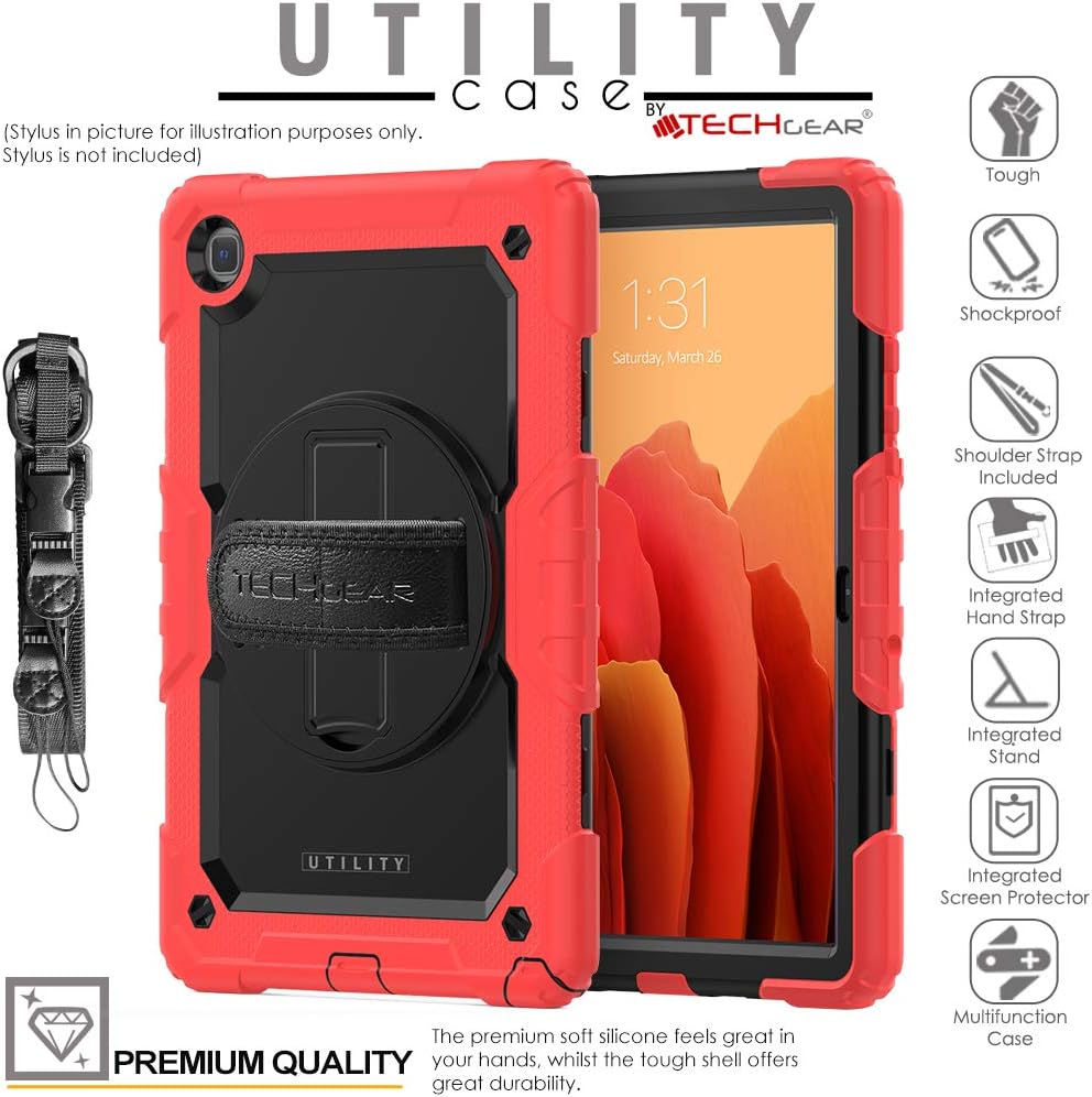 TECHGEAR UTILITY Case fits Samsung Galaxy Tab A7 10.4" (SM-T500 / T503 / T505 / T509) Tough Rugged HEAVY DUTY Armour Shockproof Impact Case with 360 Rotating Stand - Image 3
