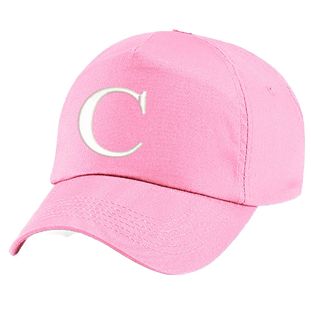 4sold Childrens Embroidery Cotton Summer Sun Hat Children School Kids Caps Hat Sport Alphabet A-Z Boy Girl Adjustable Baseball Cap Pink