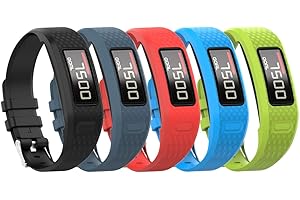 QGHXO Band for Garmin Vivofit 1 / Vivofit2, Soft Silicone Replacement Watch Band Strap for Garmin Vivofit 1 / Vivofit 2 Activity Tracker, Small, Large, Ten Colors