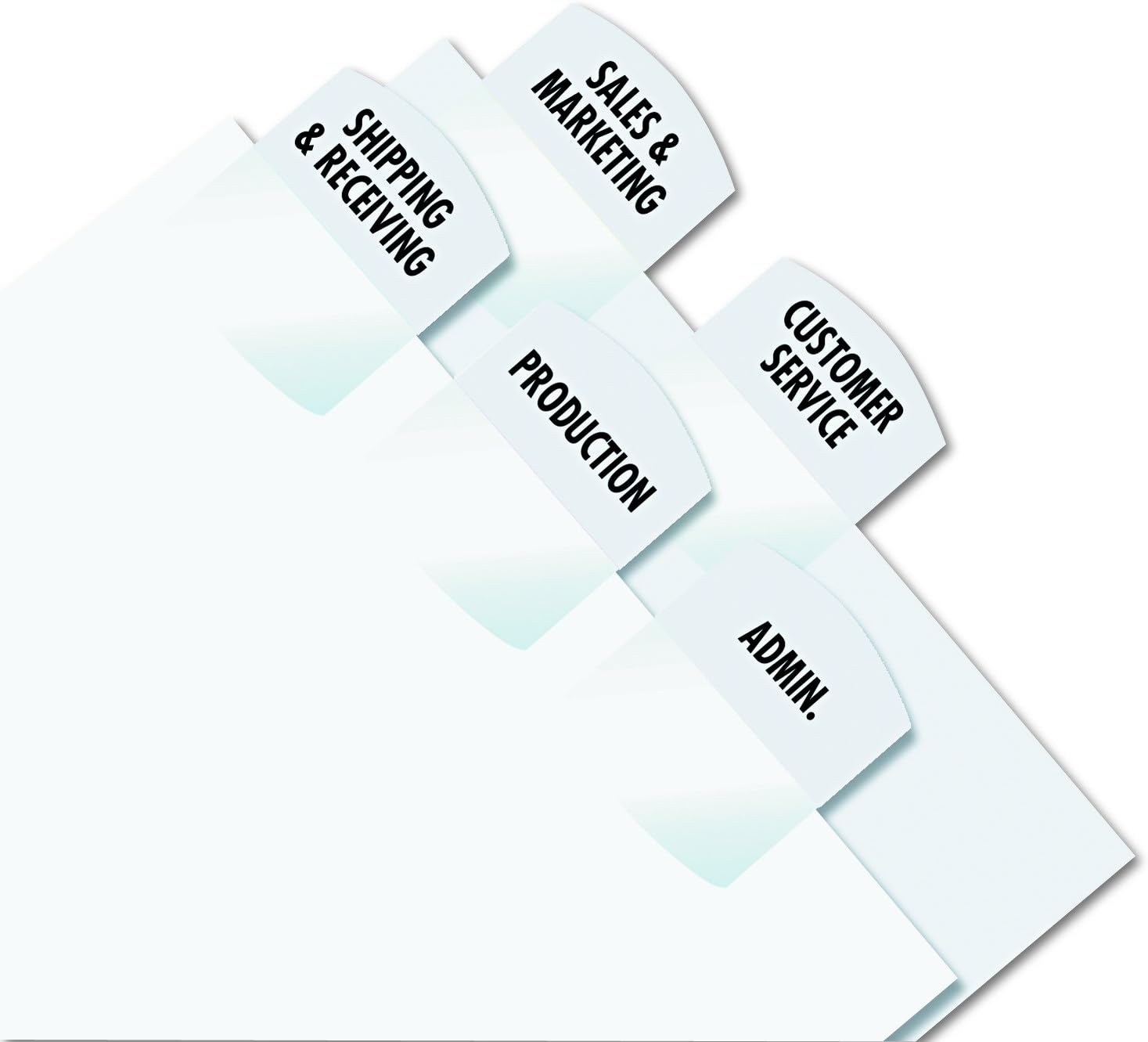 Redi-Tag Laser Print Customizable Index Tabs, Permanent Adhesive, 1-1/8 x 1-1/4 Inches, Bulk Packed, 375 Tabs per Pack, White (39017) : Office Products