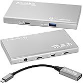 Plugable 5-in-1 Thunderbolt 4 Hub,Single 8K or Dual 4K Display, 4K HDMI Adapter Included, Thunderbolt 4/3, USB4,USB-C Expansi