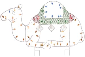 Vickerman 39" x 60" Wire Camel Silhouette lit with C7 Bulbs