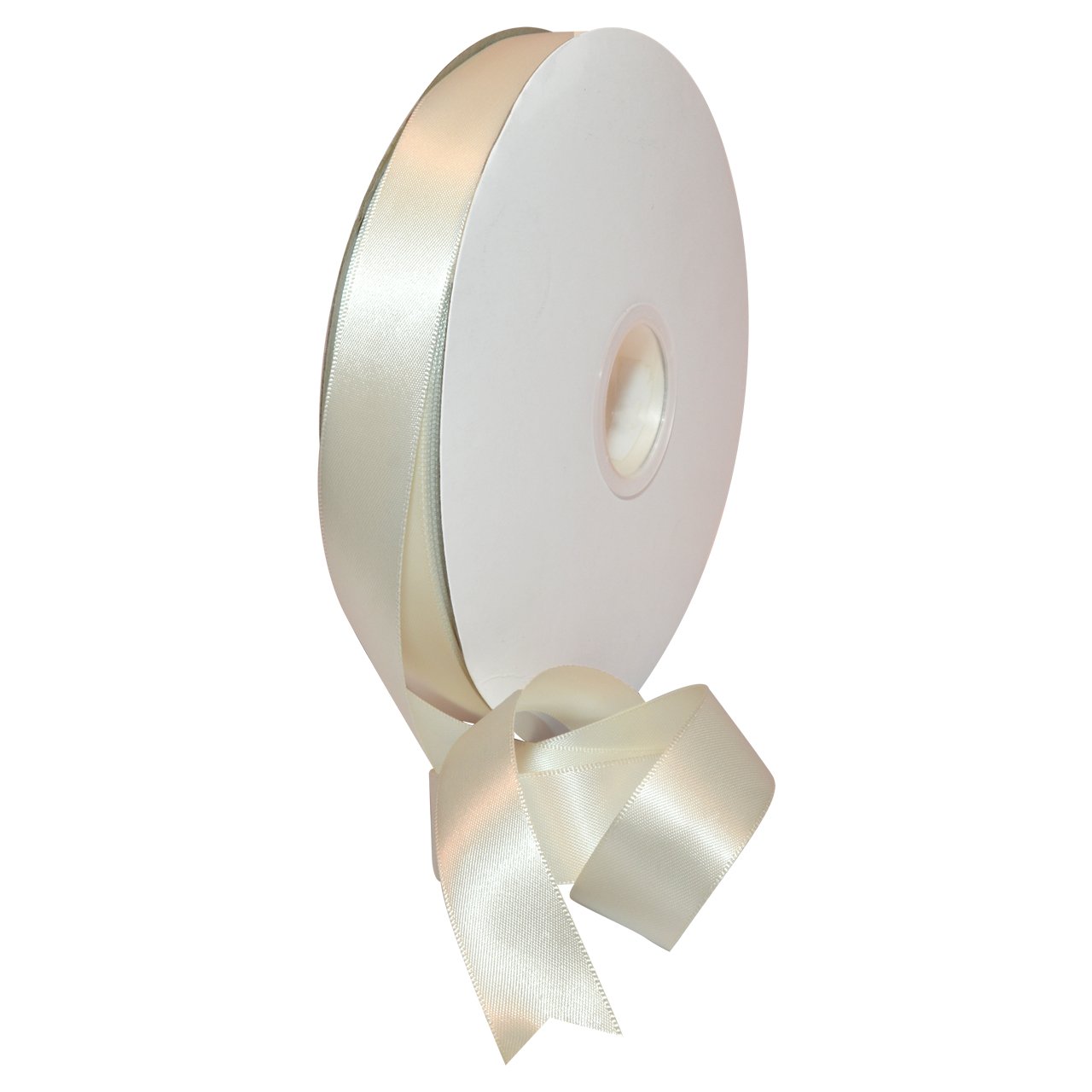 Morex Ribbon Double Face Satin Ribbon 7/8" X 100 YD Bridal White Ribbon for Gift Wrapping, Birthday Gift Cards, Satin Dress for Women, Silk Ribbons for Crafts, Wedding Gifts for Couple — image 1
