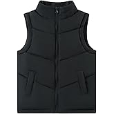 RAISEVERN Boys Puffer Vest Kids Zipper Winter Quilted Sleeveless Jacket with Pockets 5-12 Years
