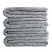 POLYTE Microfiber Quick Dry Lint Free Bath Towel, 57 x 30 in, Pack of 4 (Gray)