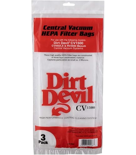Dirt Devil Maxum Central Vac Bags – 3 Pack – CV950, CV950LE, RV2000 Compatible – Genuine 9597