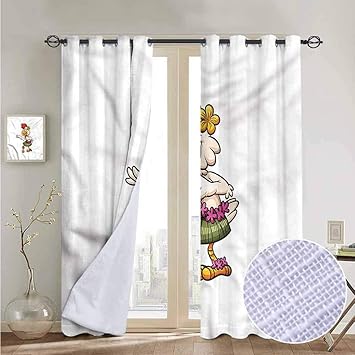 Amazon Com Nuomanan Light Blocking Curtains Chicken Hawaiian