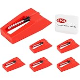 Jiomrzo 6 Pack Record Player Needle for Crosley, Victrola, ION | Upgraded Vinyl Record Needle Replacement, Easy Install, Premium Sound Quality Turntable Stylus