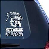 Rottweiler Clear Vinyl Decal Sticker for Window, Rottie Dog Sign Art Print