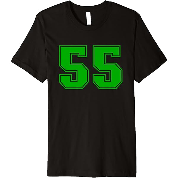 トップス moneysex888 t shirt Green color Amazon.com: Number #55 Green Sport Number Premium T-Shirt